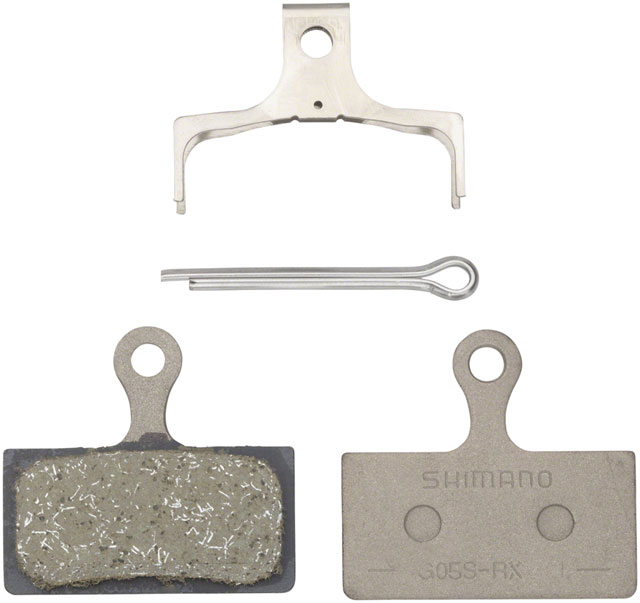 Shimano G05S-RX Disc Brake Pad and Spring - Resin Compound, Stainless Steel Back Plate, One Pair