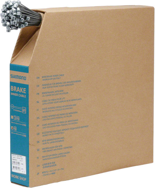 Shimano MTB Brake Cable 1.6 x 2050mm, Filebox of 100