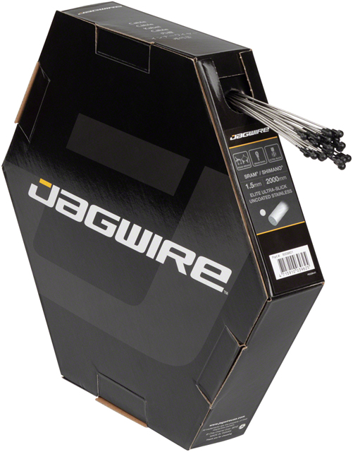 Jagwire Elite Ultra-Slick Brake Cable 1.5x2000mm Polished Slick Stainless SRAM/Shimano Road, Box of 25