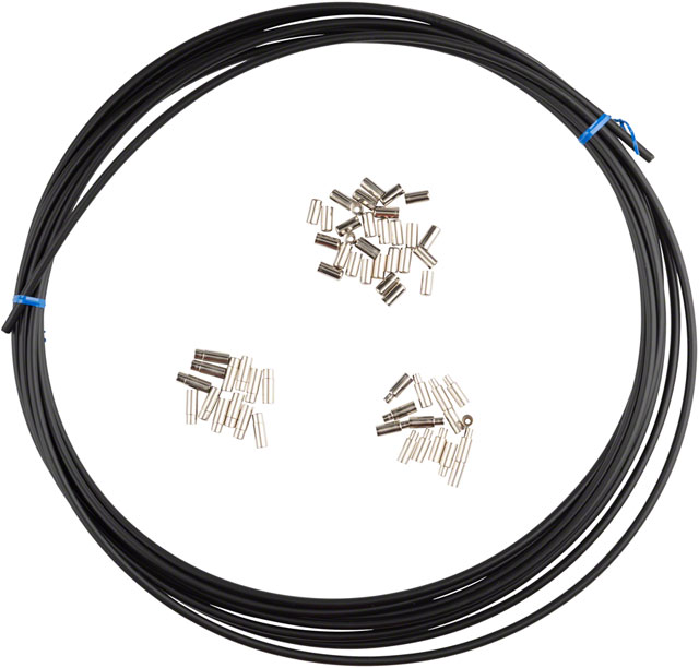 Shimano SIS SP51 Derailleur Housing - 5mm x 25ft, Includes End Caps, Black