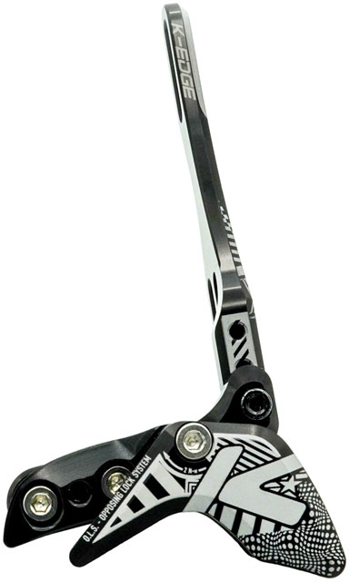 K-EDGE 1x Race W Chain Guide - For Single Chainring, Water Bottle Attachment Point, Black/White