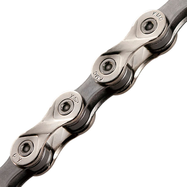 KMC X9 Chain - 9-Speed, Nickel/Gray, Bulk 500 Foot Roll