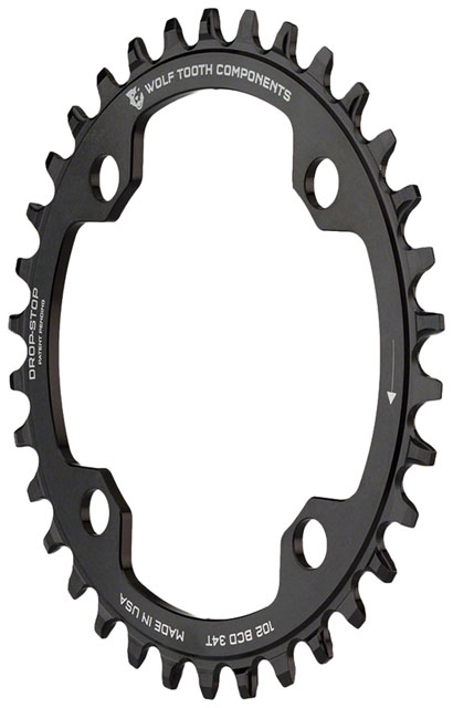 Wolf Tooth 102 BCD Chainring - 32t, 102 BCD, 4-Bolt, Drop-Stop A, For Shimano XTR M960 Cranks, Black