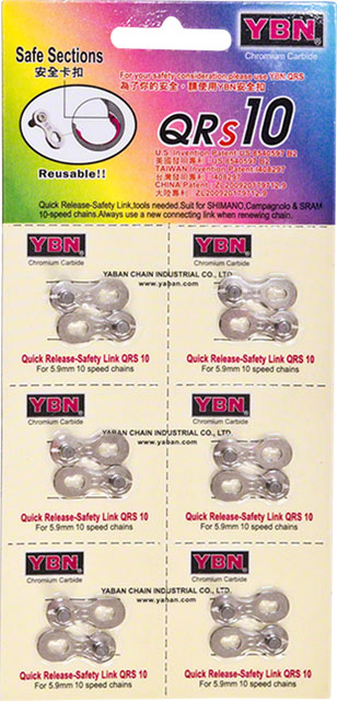 YBN 10-Speed QRS Link, Card of 6, Reusable up to 5 times