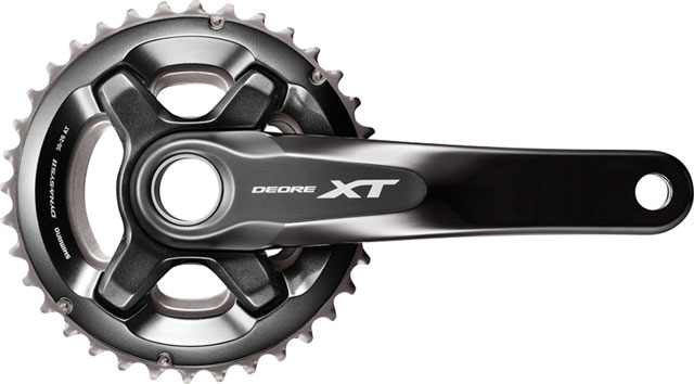 Shimano Deore XT FC-M8000-B2 Boost Crankset - 175mm, 11-Speed, 36/24t, 96/64 Asymmetric BCD, Hollowtech II Spindle Interface, Black