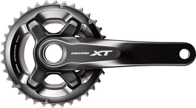 Shimano Deore XT FC-M8000-2 Crankset - 175mm, 11-Speed, 36/24t, 96/64 Asymmetric BCD, Hollowtech II Spindle Interface, Black