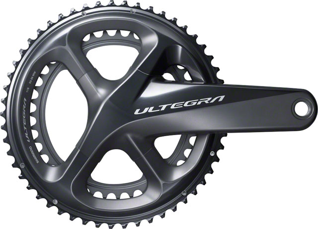 Shimano Ultegra FC-R8000 Crankset - 170mm, 11-Speed, 50/34t, 110 Asymmetric BCD, Hollowtech II Spindle Interface, Black