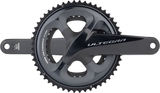 Shimano Ultegra FC-R8000 Crankset - 170mm, 11-Speed, 52/36t, 110 Asymmetric BCD, Hollowtech II Spindle Interface, Black