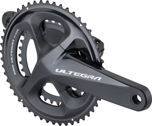 Shimano Ultegra FC-R8000 Crankset - 172.5mm, 11-Speed, 50/34t, 110 Asymmetric BCD, Hollowtech II Spindle Interface, Black