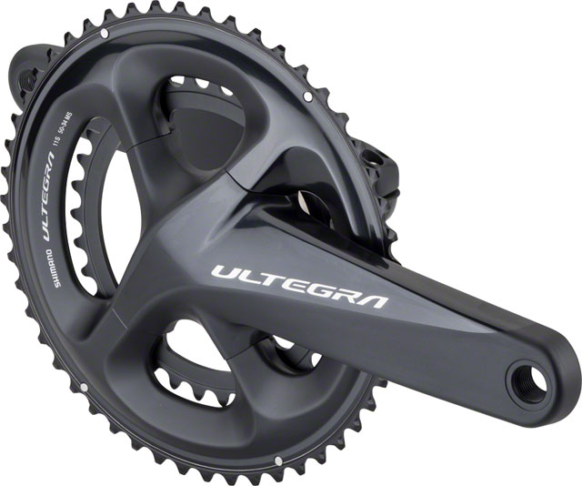 Shimano Ultegra FC-R8000 Crankset - 175mm, 11-Speed, 50/34t, 110 Asymmetric BCD, Hollowtech II Spindle Interface, Black