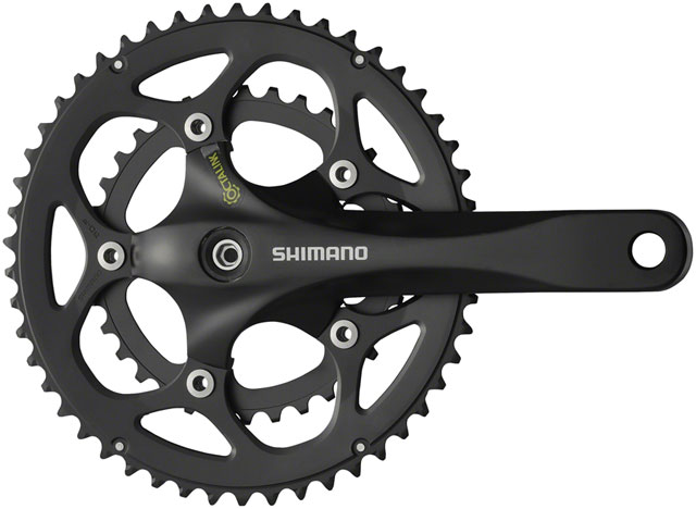 Shimano FC-R345-L Crankset - 170mm, 9-Speed, 50/34t, 5-bolt / 110 BCD, Octalink V2 Spindle Interface, Black