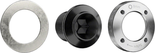 SRAM XX/XX SL Eagle T-Type Crank Arm Self-Extracting Bolt Kit - M18 / M30, Silver, D1