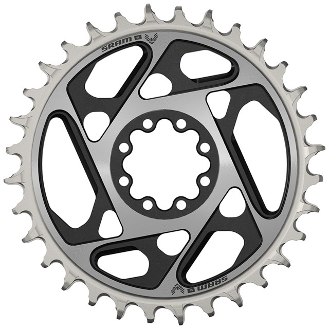SRAM XX SL Eagle T-Type Direct Mount Chainring - 32t, 12-Speed, 8-Bolt Direct Mount, 0mm Offset, Aluminum, Black/Silver, D1