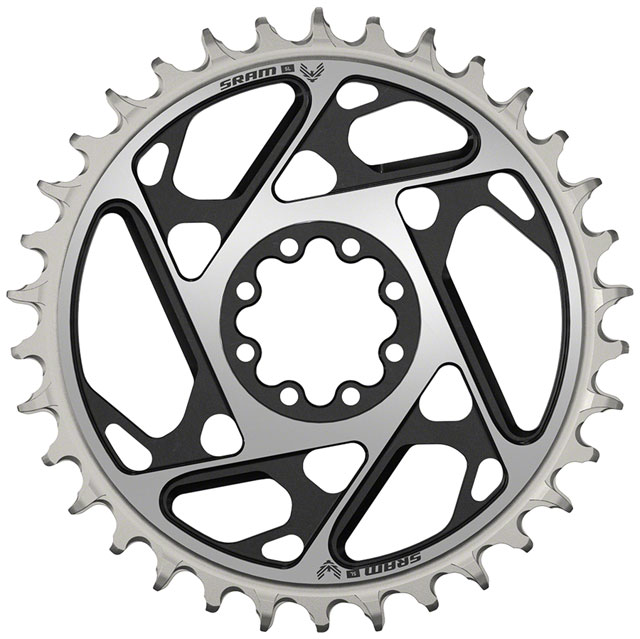 SRAM XX SL Eagle T-Type Direct Mount Chainring - 34t, 12-Speed, 8-Bolt Direct Mount, 0mm Offset, Aluminum, Black/Silver, D1
