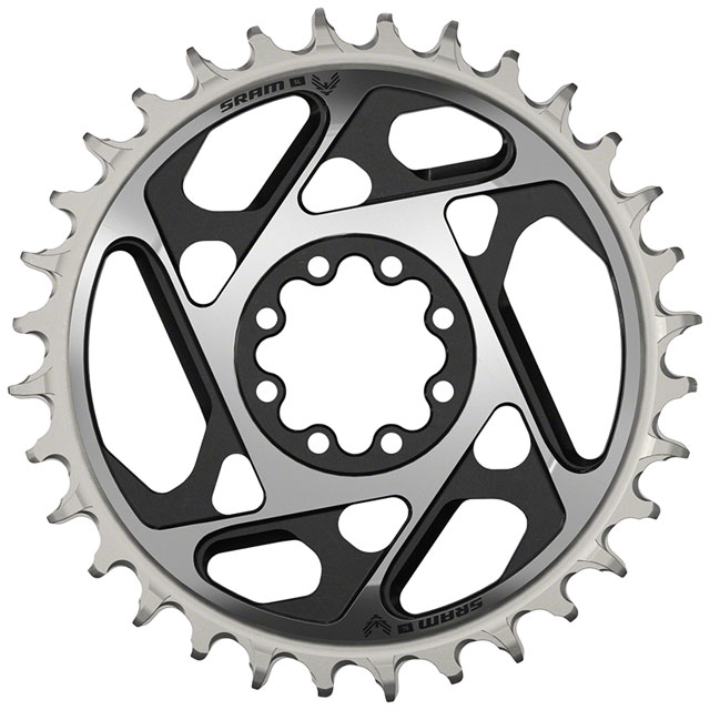 SRAM XX SL Eagle T-Type Direct Mount Chainring - 32t, 12-Speed, 8-Bolt Direct Mount, 3mm Offset, Aluminum, Black/Silver, D1
