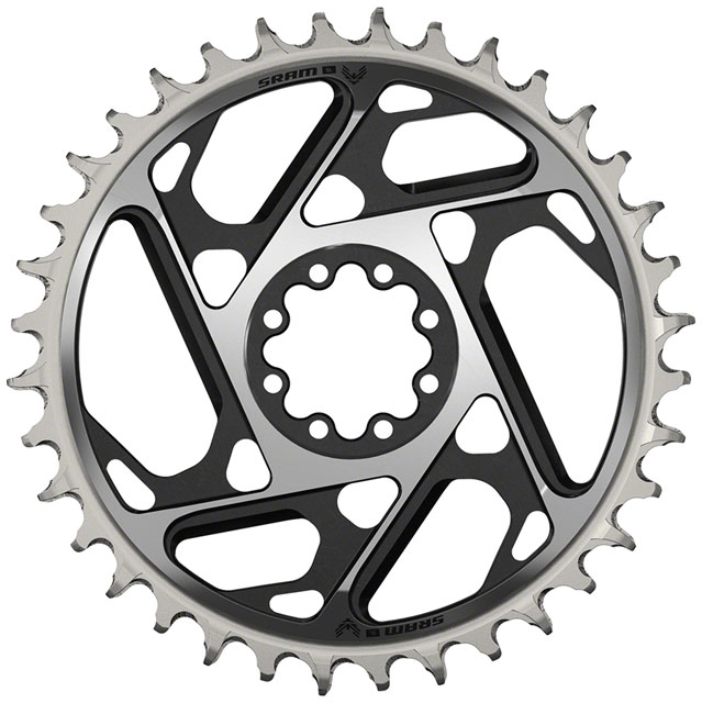 SRAM XX SL Eagle T-Type Direct Mount Chainring - 36t, 12-Speed, 8-Bolt Direct Mount, 3mm Offset, Aluminum, Black/Silver, D1