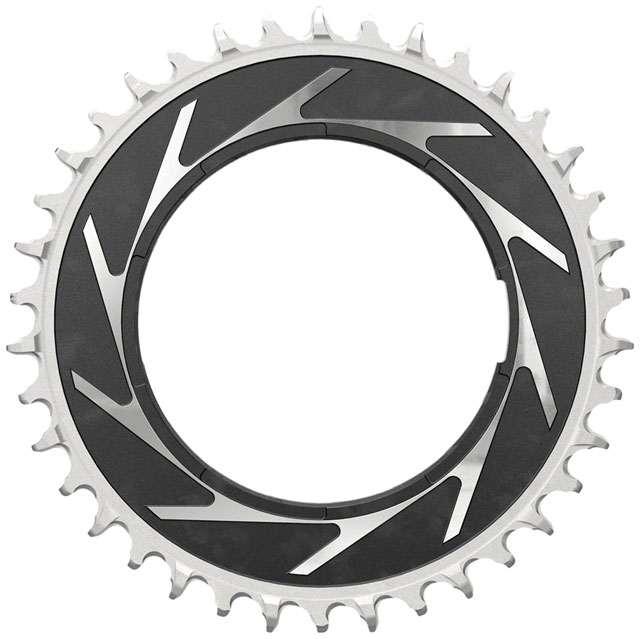 SRAM XX SL Eagle T-Type Thread Mount Chainring - 38t, 12-Speed, Thread Mount  (For XX SL PM Spider), 0mm Offset, Aluminum, Black/Silver