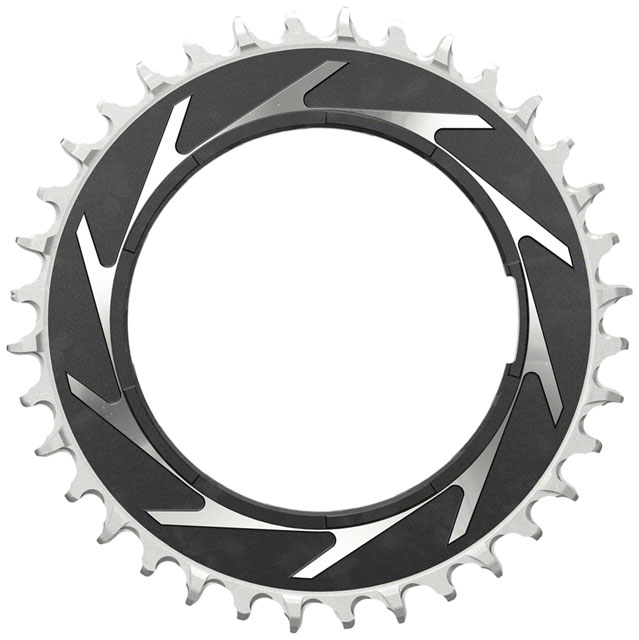 SRAM XX SL Eagle T-Type Thread Mount Chainring - 36t, 12-Speed, Thread Mount  (For XX SL PM Spider), 3mm Offset, Aluminum, Black/Silver