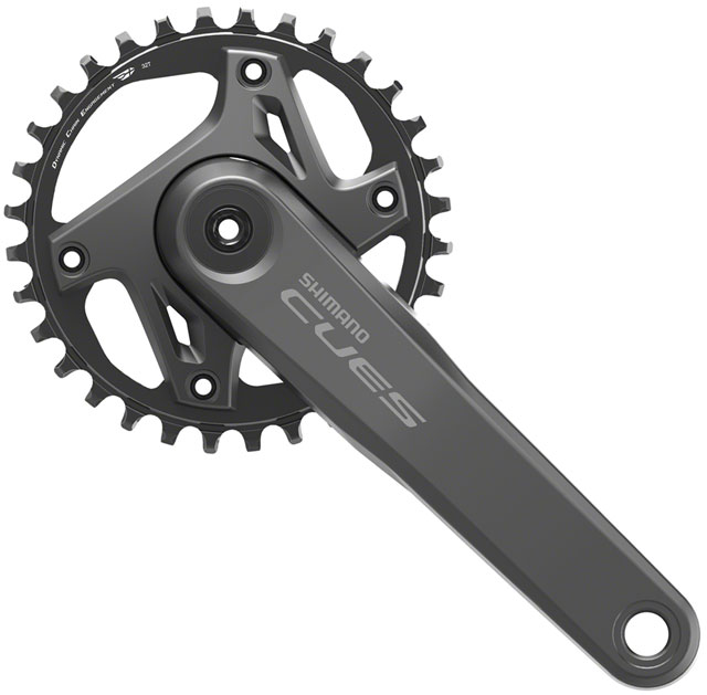 Shimano CUES FC-U6000-1 Crankset - 165mm, 9/10/11-Speed, 32t, Asymmetric 110 BCD, Black