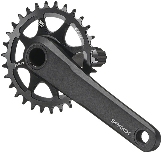 Samox TAM38 Fat Bike Crankset - 175mm, 11-Speed, 30t, Direct Mount Samox, 24mm CrMo Crank Spindle, For 120mm BB Shell, Black