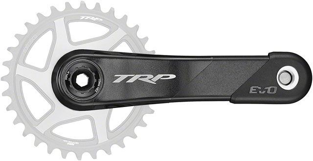 TRP CK-9050 EVO Crankset - 165mm, 12-Speed, For 68/73mm Frame BB, DM CINCH Chainring Interface, 30mm Spindle, Carbon, Black/Silver