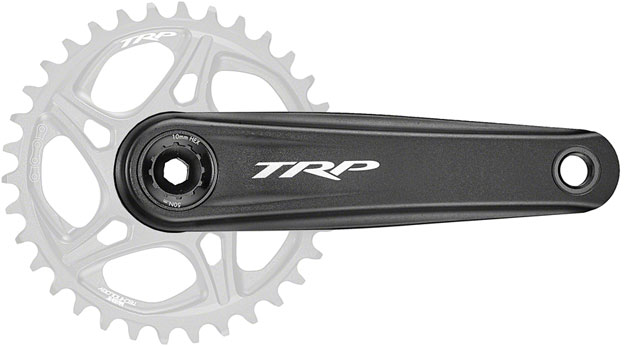 TRP CK-8070 DH Crankset - 165mm, 7-Speed, For 83mm DH Frame BB, DM CINCH Chainring Interface, 30mm Spindle, Sandblasted Black