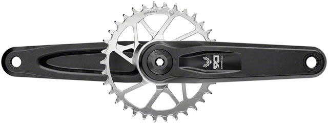 SRAM Eagle 90 T-Type Wide Crankset - 175mm, 12-Speed, 32t Chainring, Direct Mount, 2-Guards, DUB Spindle Interface, Black/Silver