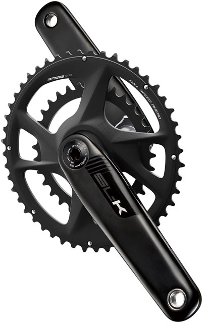 Full Speed Ahead SL-K 2x Modular Carbon Crankset - 165mm, For Shimano HG+ 12-Speed, 50/34t, DM/90 BCD, 30mm 386EVO Spindle, Black