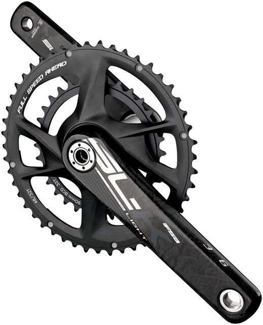 FSA SL-K Advanced Crankset, 2x 48/32T Chainrings, 165mm Arm Length, Direct Mount Interface, 90BCD, 386EVO Spindle – Black