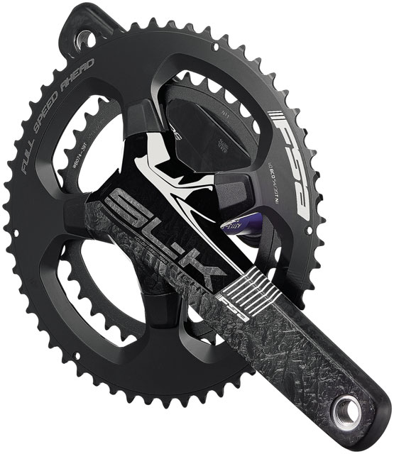 FSA SL-K Light Crankset, 2x 53/39T Chainrings, 175mm Arm Length, 110BCD Asymmetric Bolt Pattern, 386EVO Spindle – Black