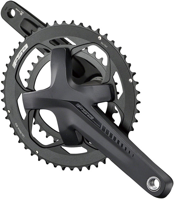 Full Speed Ahead Omega Adventure Crankset - 170mm, 10/11-Speed, 46/30t, 120/90 BCD, Full Speed Ahead MegaExo 19 Spindle Interface, Black