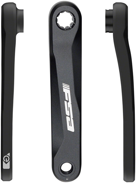 Full Speed Ahead CK-320 Ebike Crank Arm Set - ISIS 165mm, without bolts, Black