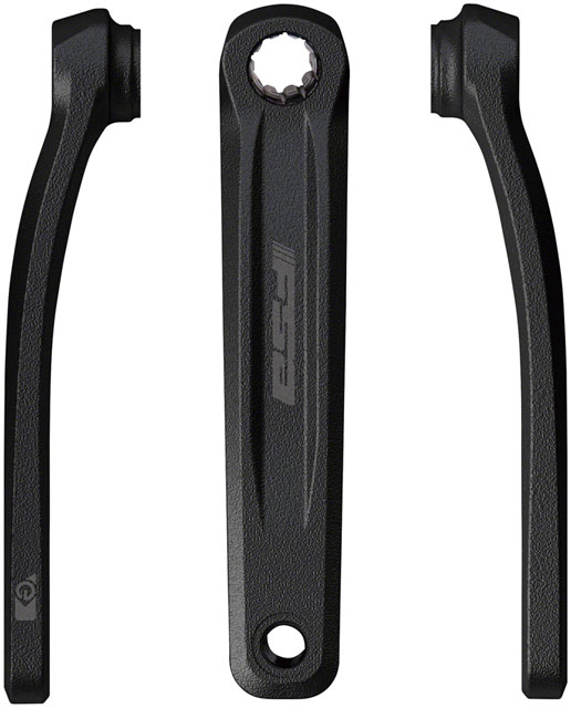 Full Speed Ahead CK-320 Ebike Crank Arm Set - ISIS 170mm, without bolts, Black