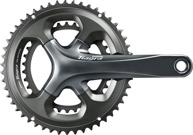 Shimano Tiagra FC-4700 Crankset - 170mm, 10-Speed, 52/36t, 110 Asymmetric BCD, Hollowtech II Spindle Interface, Gray