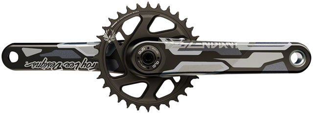 TruVativ Descendant Troy Lee Designs CoLab Carbon Crankset - 175mm, 12-Speed, 32t, Direct Mount, DUB Spindle Interface, Black