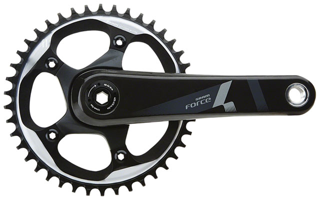 SRAM Force 1 Crankset - 172.5mm, 10/11-Speed, 42t, 110 BCD, BB30/PF30 Spindle Interface, Black