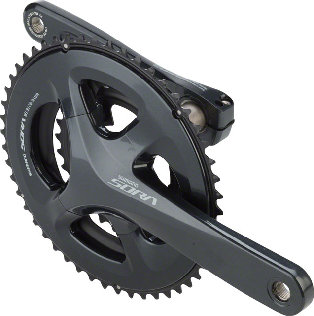 Shimano Sora FC-R3030 Crankset - 175mm, 9-Speed, 50/39/30t, 110/74 Asymmetric BCD, Hollowtech II Spindle Interface, Gray