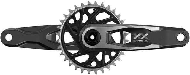 SRAM XX Downhill T-Type Crankset - 160mm, 7-Speed, 34t 3mm Offset Chainring, Direct Mount, 55mm Chainline, DUB Wide Spindle, Black