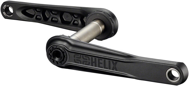 e*thirteen Helix Core Crankset - 165mm, 73mm, 24mm Spindle with e*thirteen P3 Connect Interface, Black