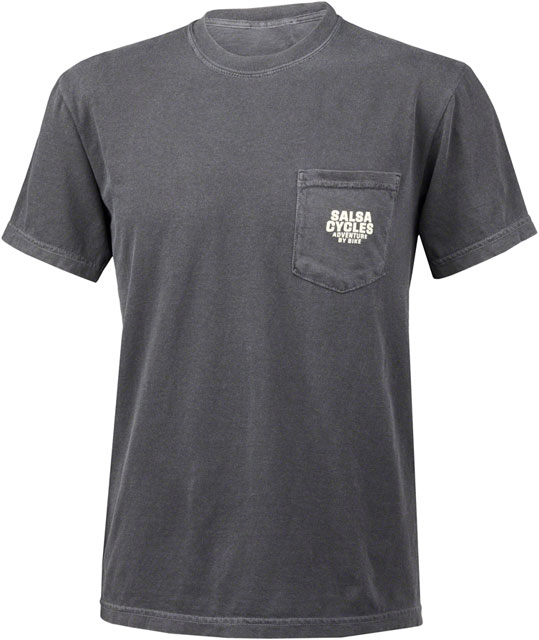 Salsa Logo Short Sleeve Pocket T-Shirt - Unisex, Grey, 2X-Large
