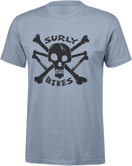 Surly Skullet Short Sleeve T-Shirt - Unisex, Slate Blue, 2X-Large