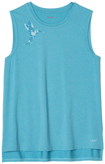 Terry Tech Tank - Horizon Blue Hummingbird, Medium