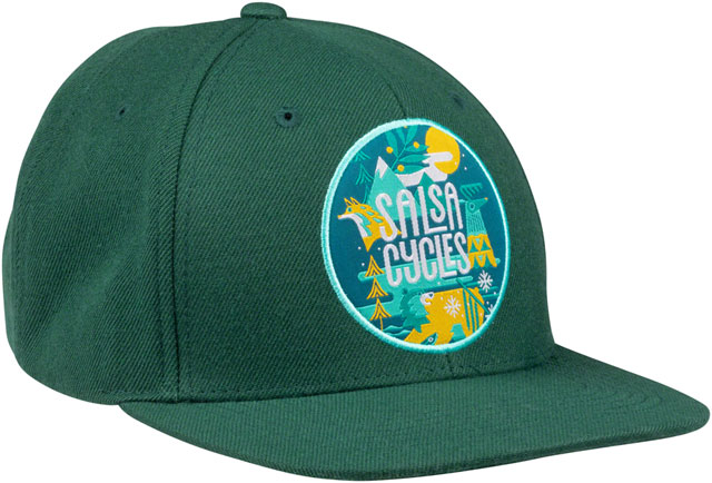 Salsa Tundra Buds Snapback Hat - Evergreen, Adjustable Size