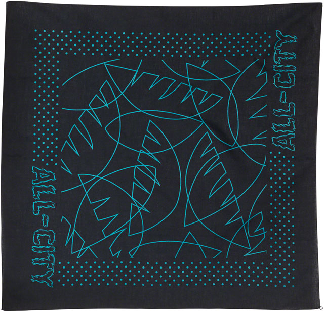 All-City Night Claw Bandanna - Black, Blue/ Green, One Size