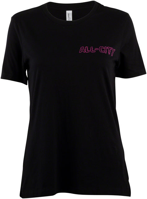 All-City Night Claw Women's T-Shirt - Black, Blue/ Green, Magenta, Large