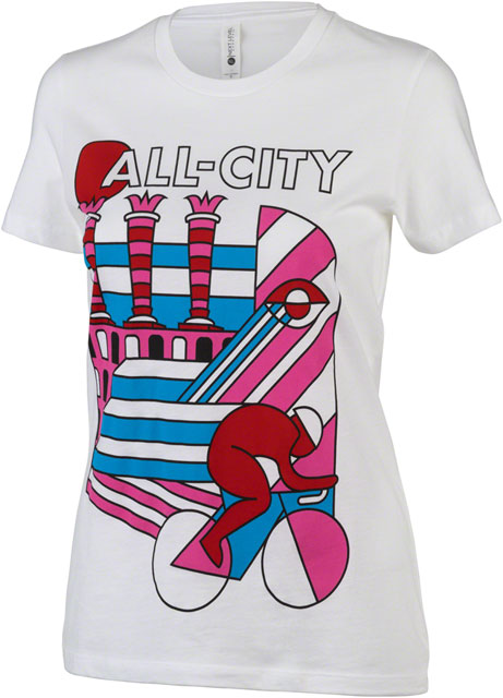 All-City Parthenon Party Women's T-Shirt - White, Pink, Red, Blue, Black, 2X-Large