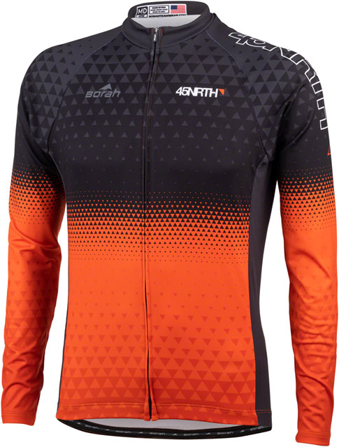 45NRTH Last Light Thermal Long Sleeve Jersey - Men's, Orange/Black, Small