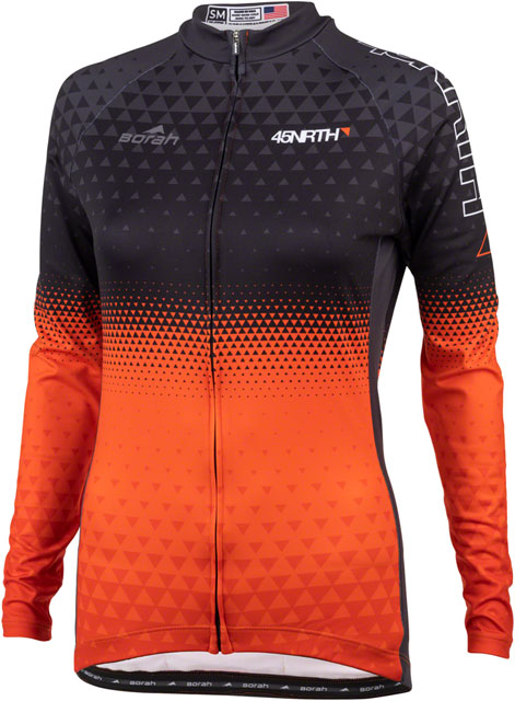 45NRTH Last Light Thermal Long Sleeve Jersey - Women's, Orange/Black, 3X-Large
