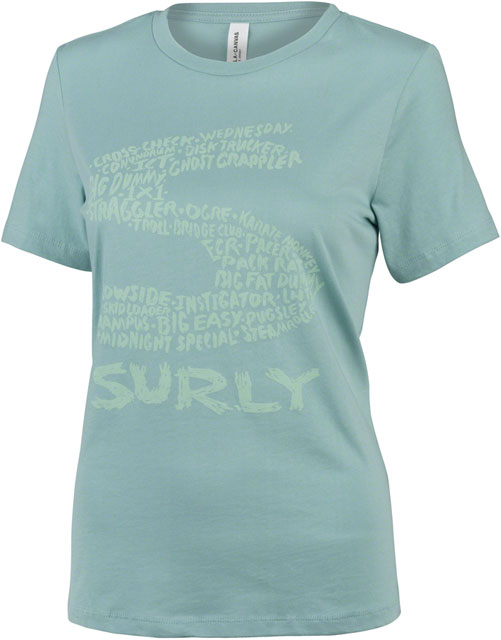 Surly Steel Consortium Women's T-Shirt - Dusty Blue, 2X-Large