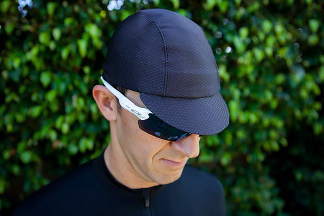 Pace Sportswear Hex-Tek Cycling Cap - UPF 50 Plus, Black, MD/LG